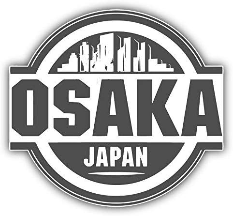 DG Graphics Osaka Japan Skyline Label Art Decor 5 pulgadas x 5 pulgadas vinilo calcomanía para pared ventana cualquier superficie lisa