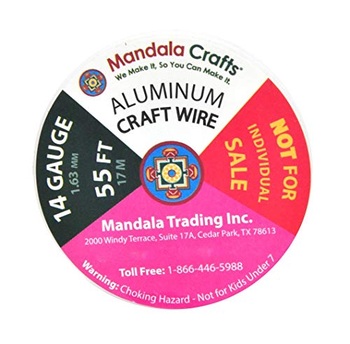 Image of Mandala Crafts 14 GA Turquoise Pink Assorted Anodized Aluminum Craft Wire | 330 FT, Colored, Flexible, Bendable for Bonsai Armature Sculpting Wire Wrapping Jewelry Making, Weather & Tarnish Resistant