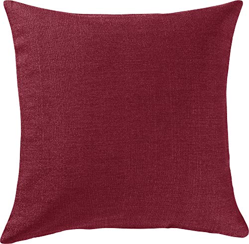 Erwin Müller Deko-Kissenhülle, Kissenbezug Uni, Krefeld weinrot Größe...