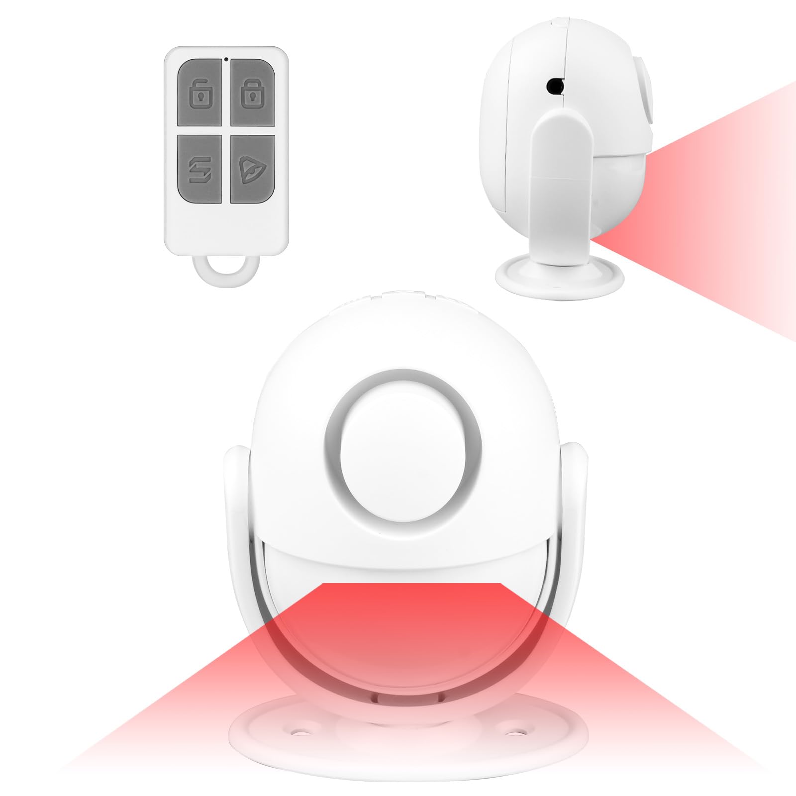 Shed Alarm with Remote, 120dB Motion Sensor Alarm with Siren and Infrared Detector