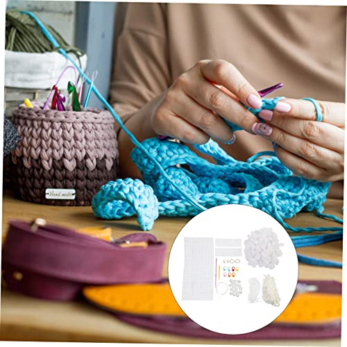 VOSAREA 1 Conjunto De Kit De Material DIY Ganchos De Crochê De Plástico Bolsa De Ombro De Tecido Kit