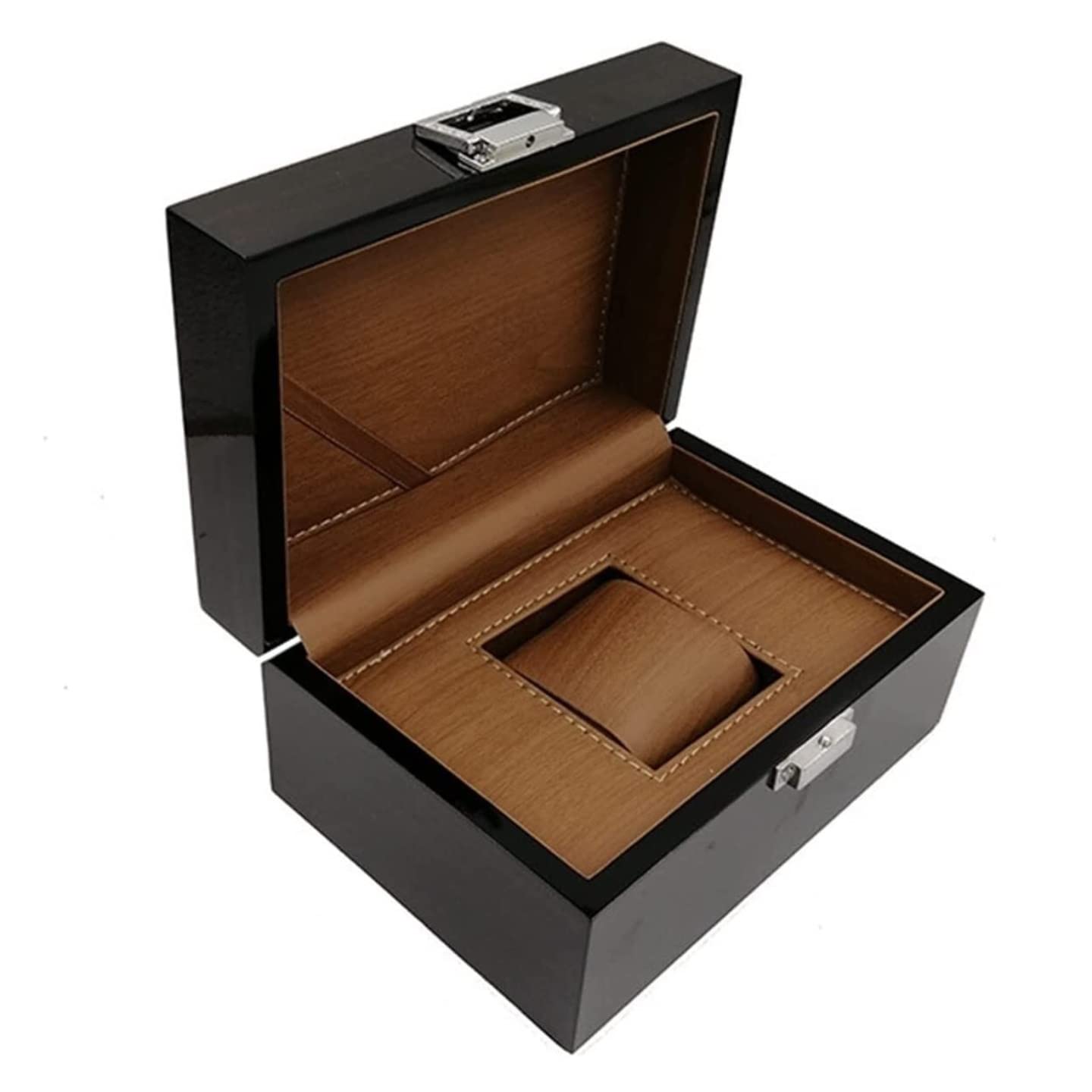 Custodia per Orologio Rotolo per Orologi Organizzatore per Display per Orologi Porta Orologi a Slot Singolo Custodia per Orologi con Fibbia in Metallo Custodia per Orologi Scatola per Orologi