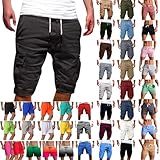 Lenkho Amazon Warehouse Sale Mens Gym Shorts with Pockets and Drawstring Athletic Training Workout Jogger Tropical Beach Cargo Shorts Summer Casual Men Workout Shorts