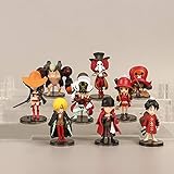 9 Pieces Cute Anime Action Figure Set,Cartoon Doll Statue Game Figure Model,Drawing Room Ornaments Collection PVC,A Gift for Boys and Girls Anime Fans