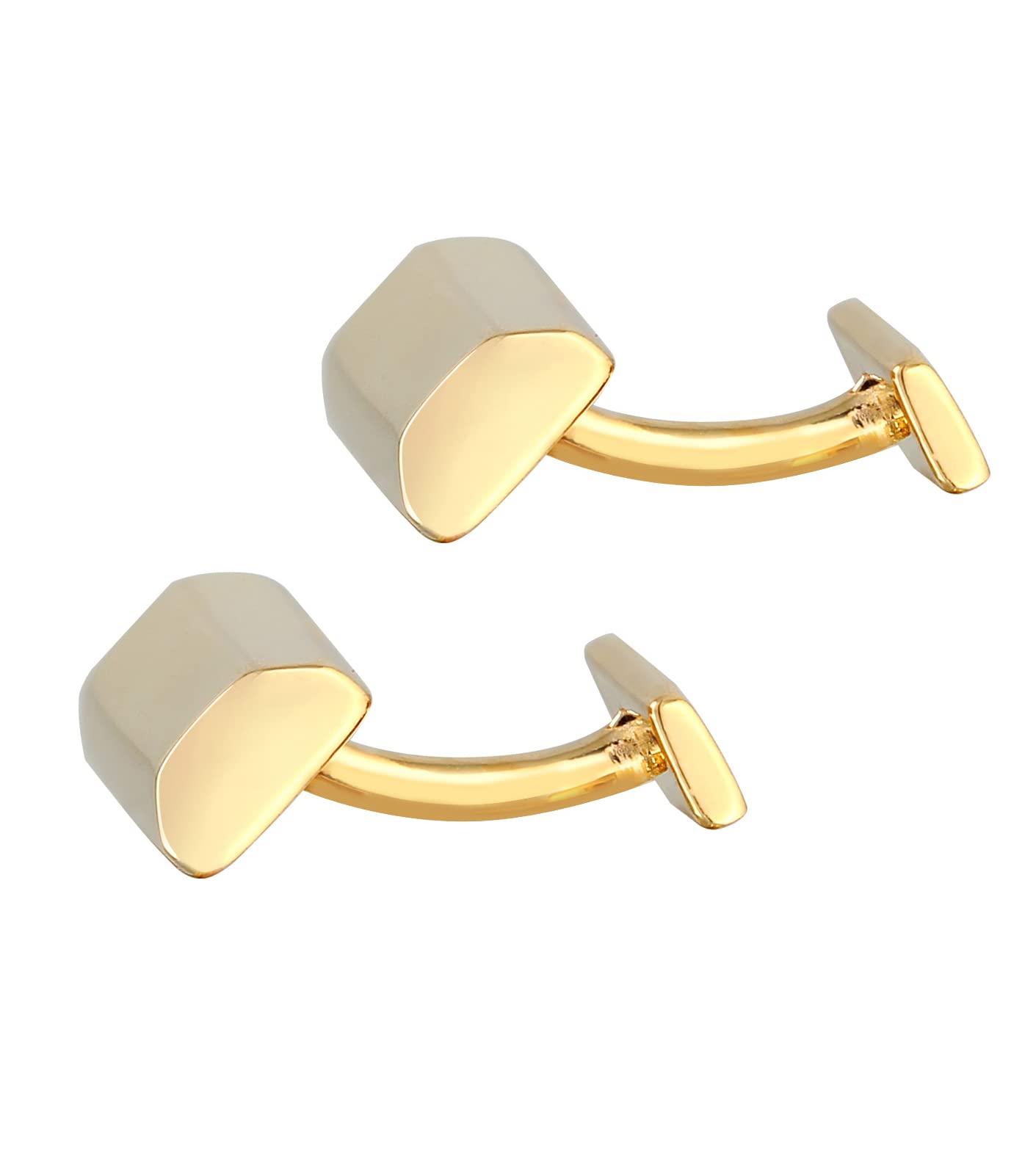 Kuzzoi Manschettenknöpfe für Herren rechteckig geformt, aus echtem 375er Gelbgold, Gold Cufflinks für das Hemd, Stilvolles Männer Geschenk für Hochzeit und Geburtstag