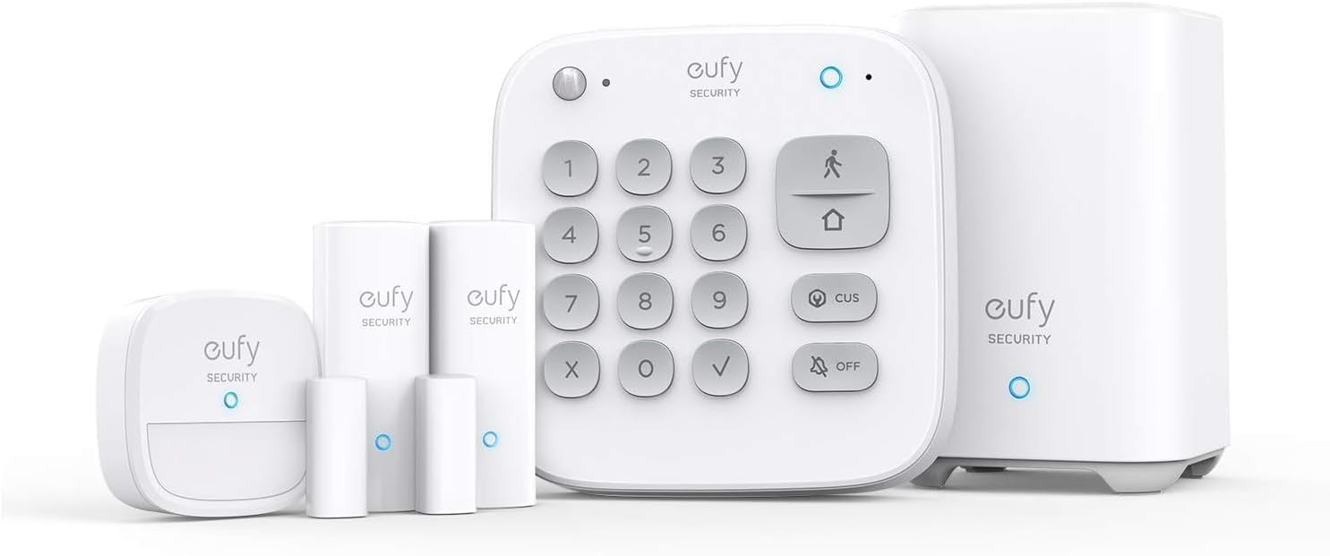 eufy Security 5-Piece Smart Home Set - System bezpieczeństwa z czujnikiem ruchu i 2 czujnikami antykradzieżowymi - System alarmowy z aplikacją kompatybilną z eufyCam