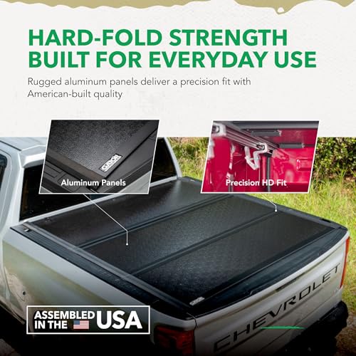 Gator Hard Tri-Fold Truck Bed Tonneau Cover - Easy-to-Install - No-Drill Installation - Durable Aluminum Fold-Up Tonneau Cover - Low-Profile Design - 2019-2025 Chevy/GMC Silverado/Sierra 6'7" Bed by Gator - Image 2