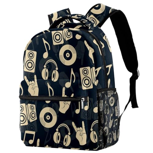Sac à dos d'école notes de musique pour ados et voyage 40cm