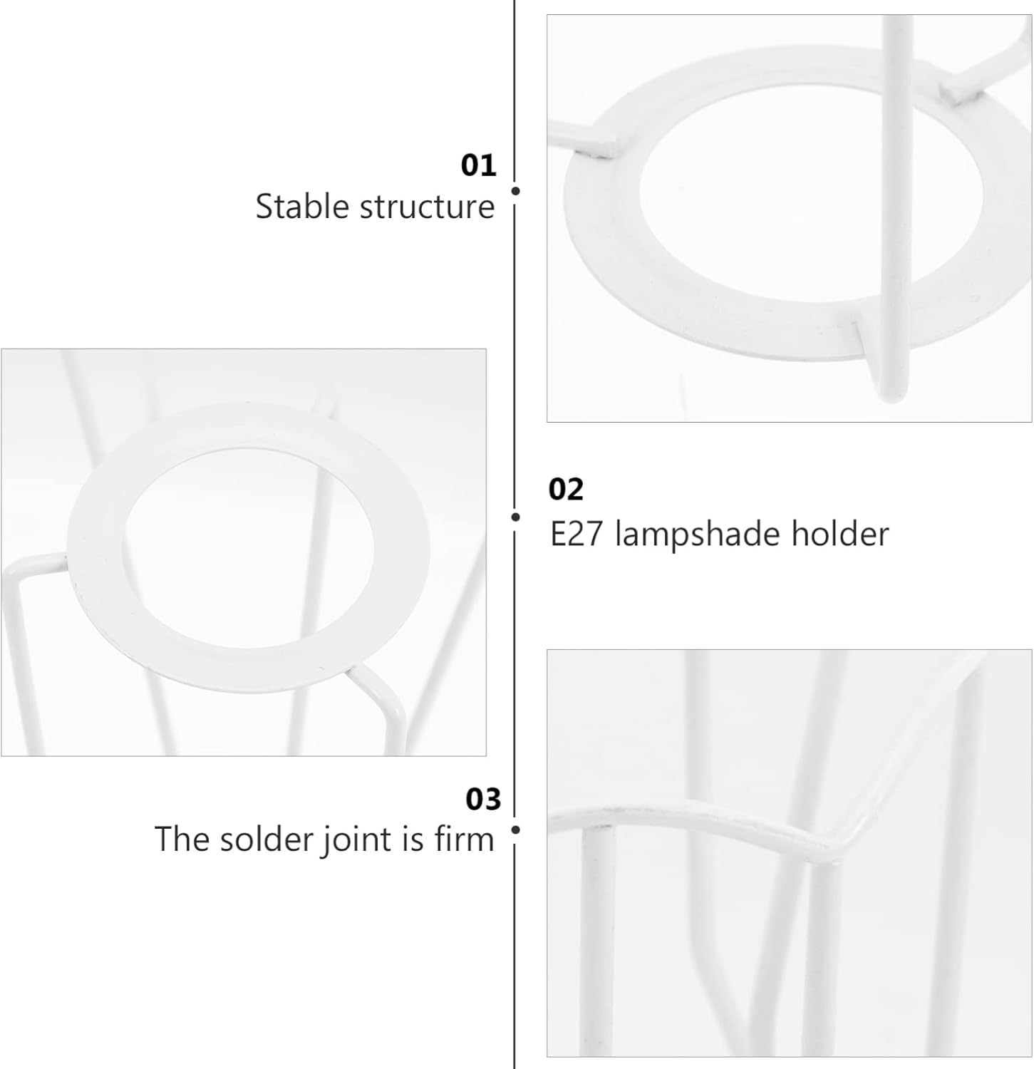 Vintage Frames Lamp Shade Ring Chandelier Frame Bell Shaped Lamp Shade Holder Metal Ring Support for Chandelier Metal Stand