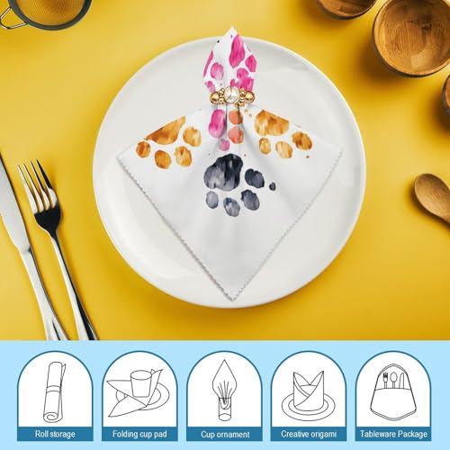Servilletas de Tela Cuadradas con Estampado Floral 2 Piezas miniatura 7
