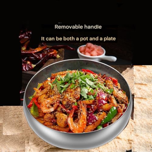 Wok de titanio resistente con tapa, 11.02 in miniatura 6