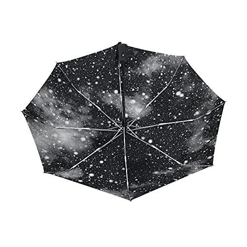 Parapluie compact automatique ciel étoilé pour illuminer les jours de pluie