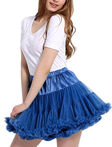 SCFL Adulto Suave de la Gasa de la Enagua de Tul Falda del tutú de Las Mujeres del tutú del Ballet del Traje de la Danza de múltiples Capas de la Enagua de la Falda hinchada