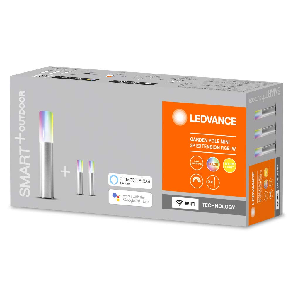 LEDVANCE Oprawa oświetleniowa ogrodowa typu smart LED: for uziemienie, SMART+ GARDEN POLE / 1,90 W, 220…240 V, RGBW, 3000 K, materiał: stainless steel, IP65