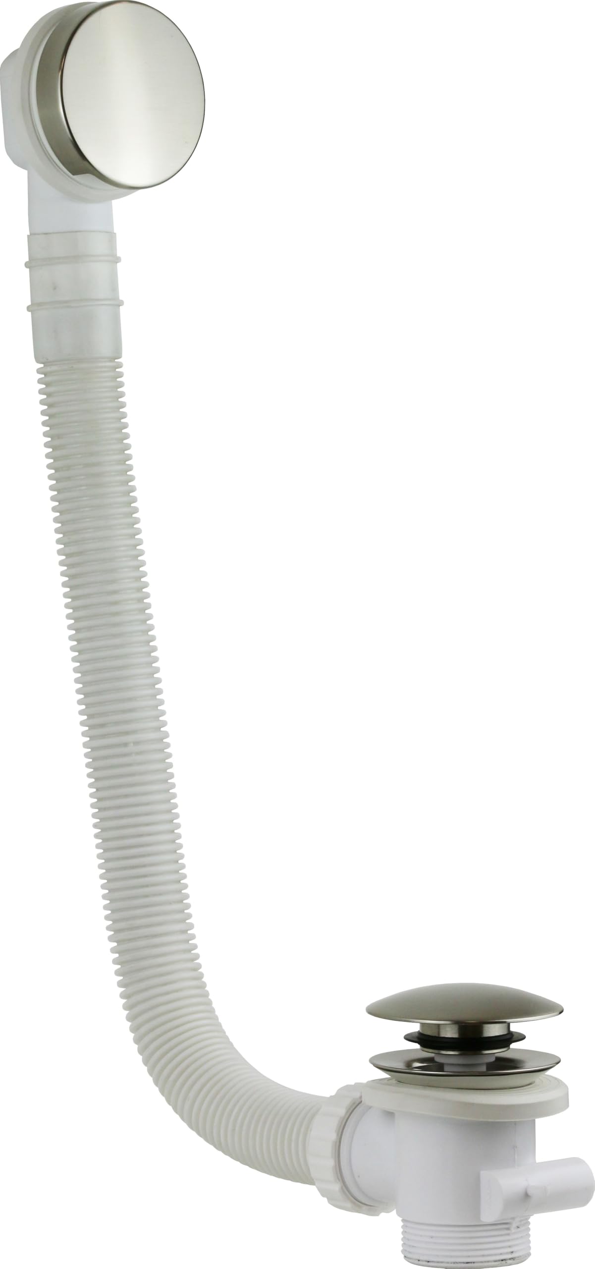 Vicario - Colonna di Scarico Nichel Spazzolato Universale per Vasca da Bagno 1011/120.07 - RUB9508 - Nichel Satinato
