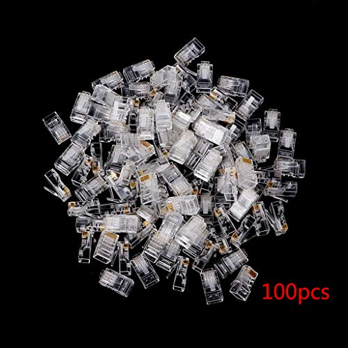 HapGlan 100PCS/25PCS RJ45 CAT5 RJ-45 Modular Plug Internet Cable LAN Connector 8pin 8P8C
