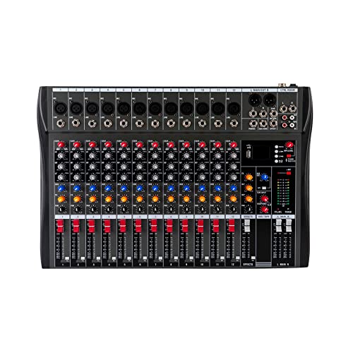 12 Lives Audio Mixer DJ Sound Controller AC para grabación de ordenador, estudios de grabación con...