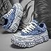 Aokisx Mens Chunky Platform Fashion Sneakers Canvas Shoes Trendy Suitable for outings Casual Gatherings Walking (Blue,9.5)