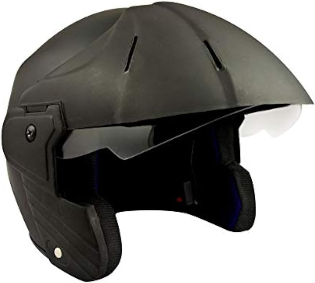 Sage Square ISI Certified Shell Benz Ultra Power Open Face Helmet (Black Matte, Large), ABS