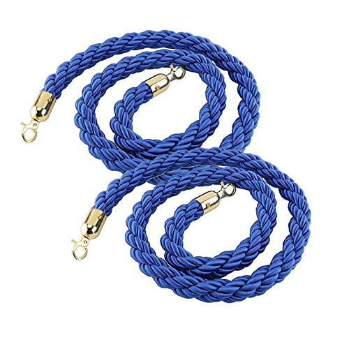 Corde de contrôle des foules en chanvre bleu de 9 pieds, barrière de sécurité aux finitions luxe