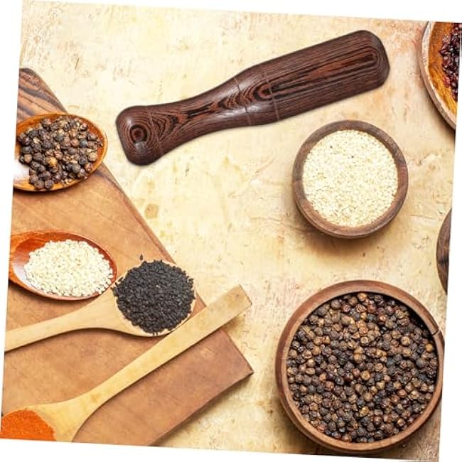 ABOOFAN 1set Pestle Ergonomic Kitchen Food Grinder for Manual Grinding of Spices Seasonings and Ingredients Smooth Surface for Easy Cleanup 2pcs