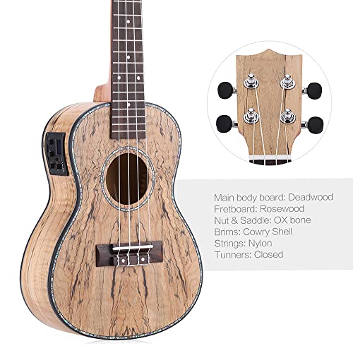 summina Ukulélé Hawaii 61 cm en bois mort, matériau rare, avec LED EQ, bord en coquillage de bœuf, sillet à 4 cordes - Les Beatles, Paul McCartney, John Lennon, RIngo Starr, George Harrison summina Ukulélé Hawaii 61 cm en bois mort, matériau rare, avec LED EQ, bord en coquillage de bœuf, sillet à 4 cordes – Image 4