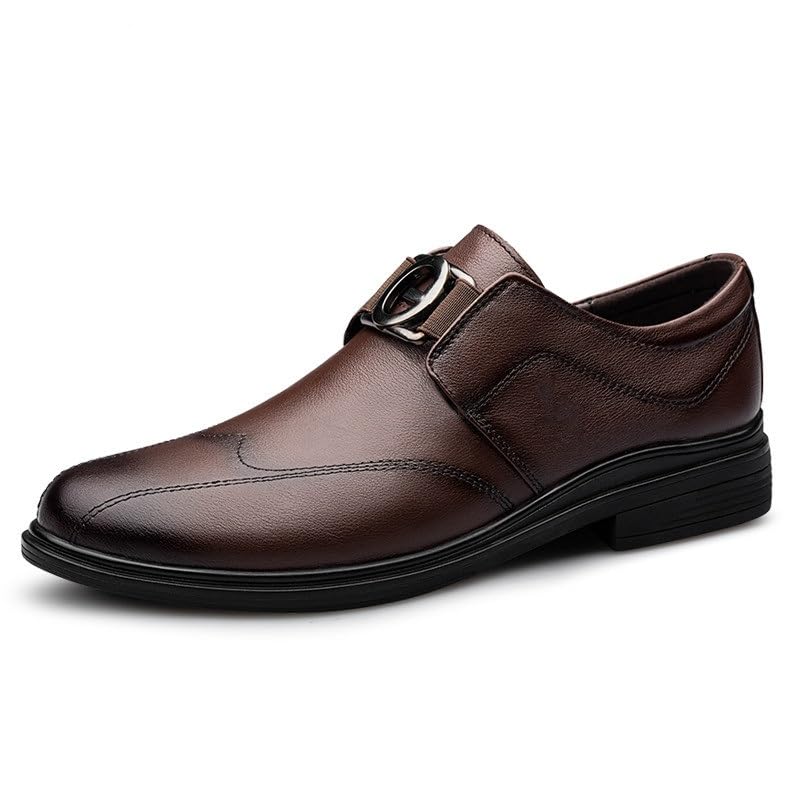 Men's Tuxedo Dress Oxfords Shoes Business Casual Work Office Comfortable Slip-On Leather Formal Platform Shoes