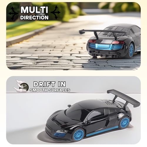 Image of Remote Control Car for Kids |Rechargeable High Speed RC Car with Lithium Battery |Type-C Charging |LED Headlights |Black