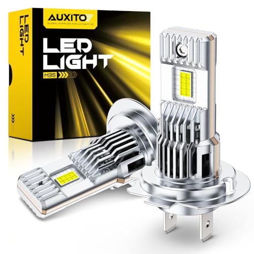 Image of AUXITO H7 Bulb - 1000% Brighter 6500K White, True 1:1 Halogen Mini Size, Direct Fit for H7 Automotive Fog Lights, Plug and Play Installation