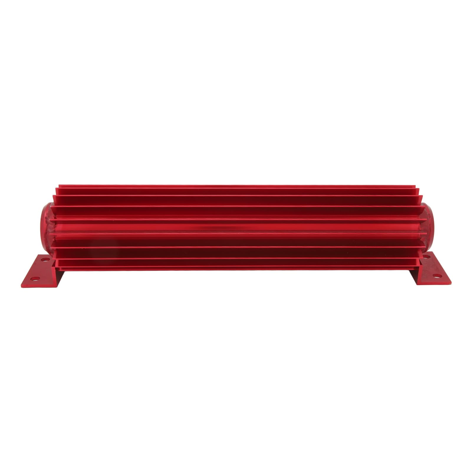 Dissipatore di Calore con Trasmissione a Doppio Passaggio in Alluminio Anodizzato Alettato a Doppio Canale, Universale per Camion per Auto (Rosso)