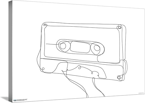 Trends International LINE AND BRUSH - Continuous Line Cassette Canvas Wall Poster