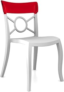 Verone Mobili Lote de 2 Sillas Mod.Opalo con Estructura y Asiento en policarbonato y Respaldo en Polipropileno.