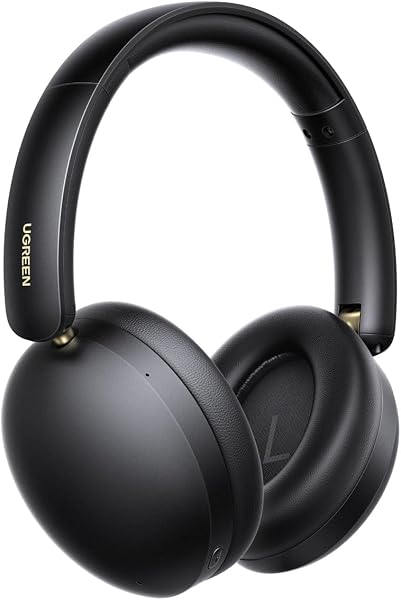 UGREEN Bezprzewodowe słuchawki z mikrofonem, kontrolery Bluetooth 5.4 40 mm, słuchawki do gier 243 g, lekkie, wygodne w noszeniu, 80 godzin odtwarzania, połączenie 2 urządzeń
