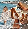 Maynor Fußkettchen für Damen Frauen Silber 925 Gold mit Herz Anhänger Fussketten Verstellbare Stapelbare Fußkette für Mädchen Handmade Sommer Strand Schmuck Geschenk #5