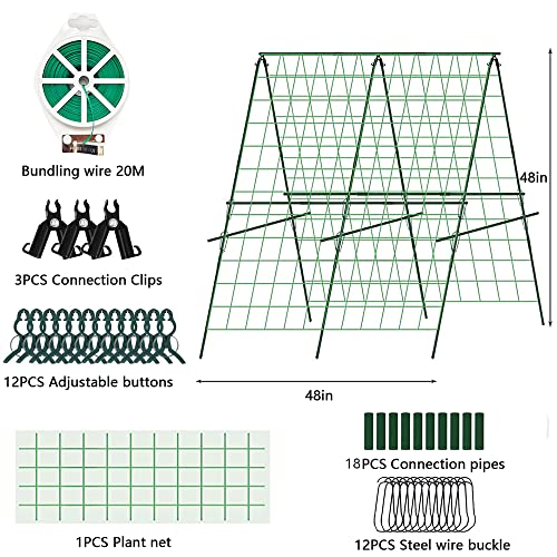 Faltbares Gurken Rankgitter, Gurken Rankhilfe, Gitternetz Kletterpflanzen Rankgitter, Rankhilfe Tomaten, Premium Ranknetz, für Kletterpflanzen im Freien, Gurken