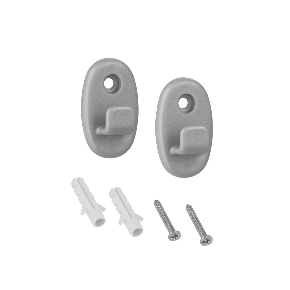 Metaltex "Onda Hook, Silver, 2-Piece
