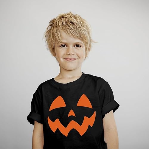 Miniatura 5 de Habbiful Scary Halloween Costume for Kids, Pumpkin Halloween Boys Girls Kids Costume Funny Cute Creepy Short Sleeve Costume