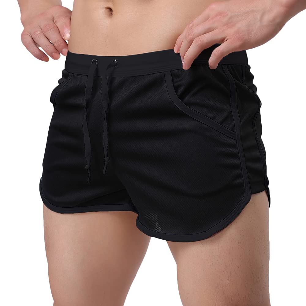RexcyrilMen's Running Workout Bodybuilding Gym Shorts Athletic Sports Casual Short Pants
