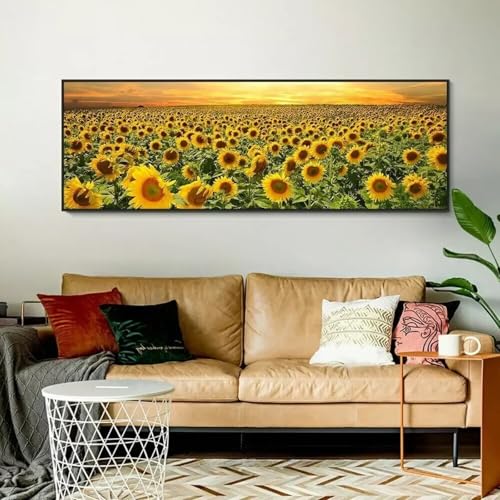 Art mural tournesol, affiches et impressions sur toile 30x90