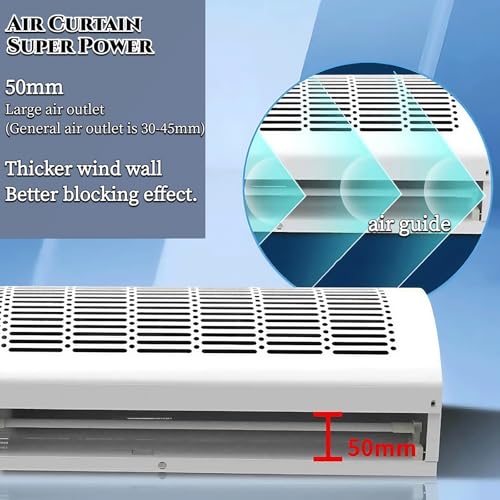 Cortina de aire para puertas, ventilador de mosca comercial para puertas, cortina de aire súper potente sin refrigerar, barrera eficaz contra insectos para negocios y residencias
