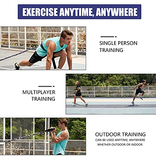 Ynxing Bungee Resistance Speed Band Set, Running Speed Cord Kit To Improve Strength, Explosive Power, Agility, Vertical Jumping And Sprint Speed (2M/78.7In-2 Pack) #TOP4