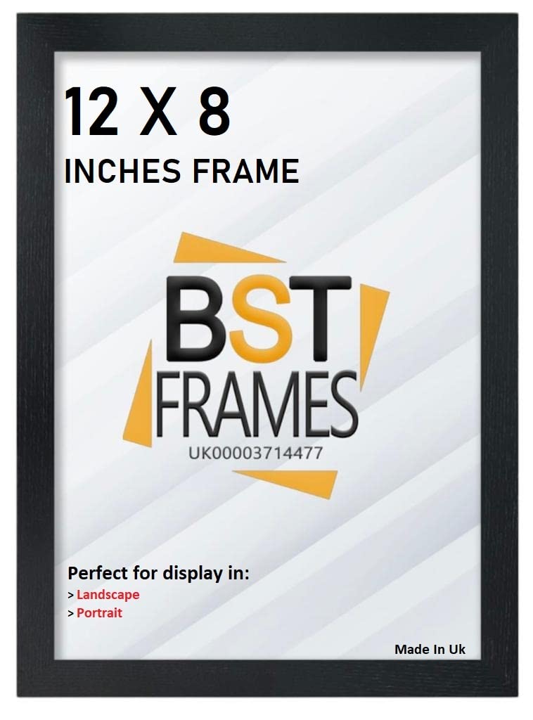 Bargain Shop Az Black Wooden Effect Picture Photo Frames (12" X 8" (304.8Mm X 203.2Mm), )