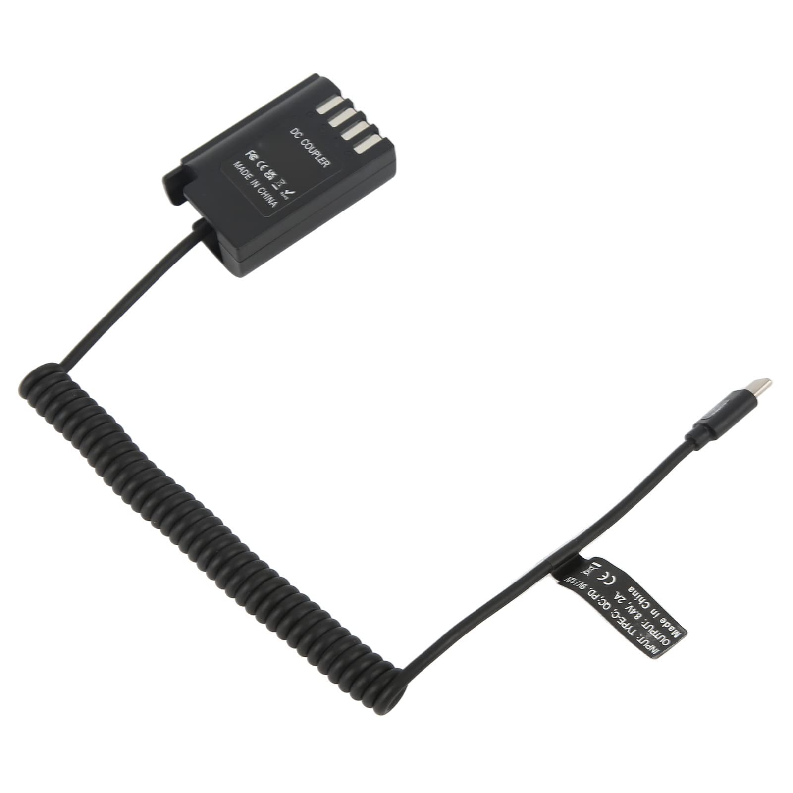 Yunseity Batteria Fittizia DMW-BLK22 Con USB-C – Adattatore CC Per Lumix S5/GH5M2/GH6, Supporto PD 9V/12V, 8.4V 2A