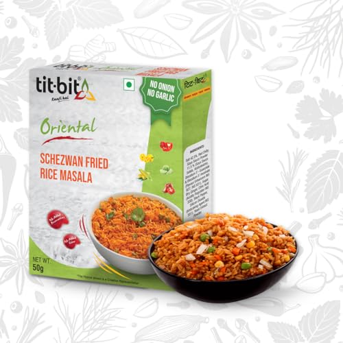 Image of Titbit Schezwan Fried Rice Masala Pack of 5 (250g), Restaurant Taste at Home - Quick & Easy Cook in Minutes - Multipurpose Seasoning for Any Vegetables & Dishes