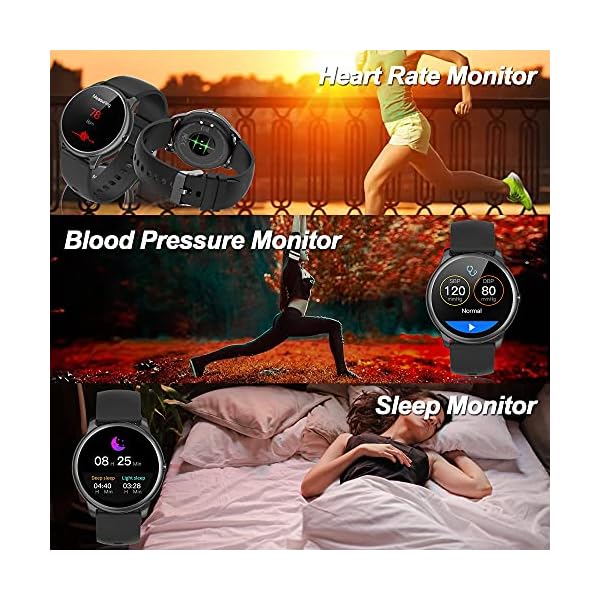 Smart-Watch-for-Men-Women-MakeAnswer-Call-Fitness-Tracker-with-Heart-Rate-MonitorBlood-PressureSleep-MonitorPedometerMessage-ReminderMusic-Control-Smartwatch-for-Android-and-iOS-Phones-Black Smart Watch for Android iOS Phones, Fitness Tracker with Blood Pressure, Heart Rate Monitor, Sleep Monitor, Waterproof…