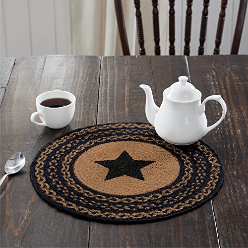 VHC-Brands-Farmhouse-Star-Table-Mat-Pot-Holder-Woven-Jute-Trivet-15-Round VHC Brands Farmhouse Star Table Mat Pot Holder Woven Jute Trivet 15 Round