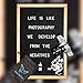 Black Felt Letter Board With Easel Stand 12 x 16 | 718 Changeable Characters Including 1 inch and ¾ Letters, Symbols, Emojis Hashtag And More | Hook To Hang | 2x Canvas Storage Pouches
