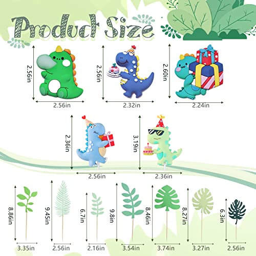 43 Pieces Dinosaur Cake Topper Decorations Dinosaur Cupcake Toppers Cute Dino Happy Birthday Cake Topper For Boys Baby Kids Birthday Party Supplies Favors #TOP2