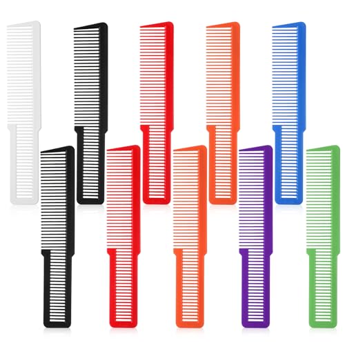 10 peines de corte de pelo, peine profesional de peluquería multiusos para estilistas, cortadora de pelo, peine de separación de cabello para hombres y mujeres, artículos esenciales de peluquería,