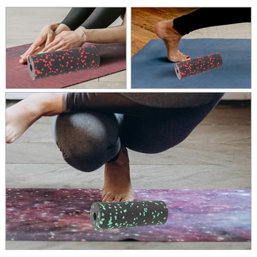 2 piezas Mini Foam Roller para Fitness, Cilindro de masaje hueco portátil para relajación muscular y ejercicios de masaje en piernas y cuerpo, accesorios en verde y rojo miniatura 4